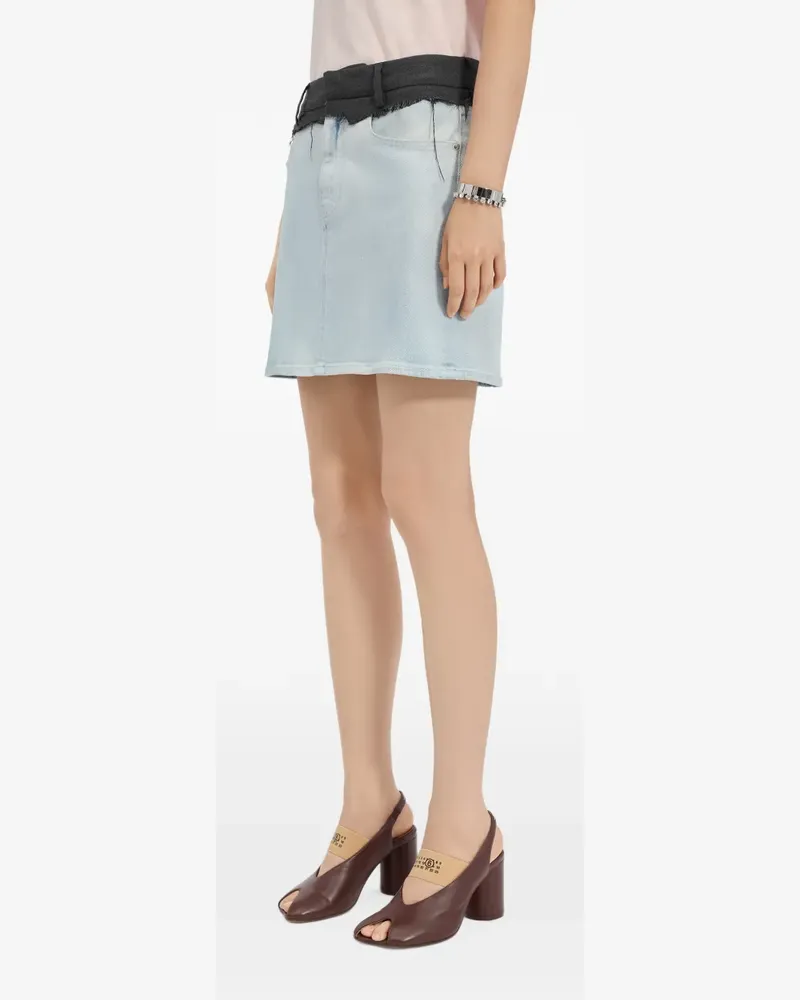 Maison Margiela Minirock mit ausgefranstem Saum - Blau Blau