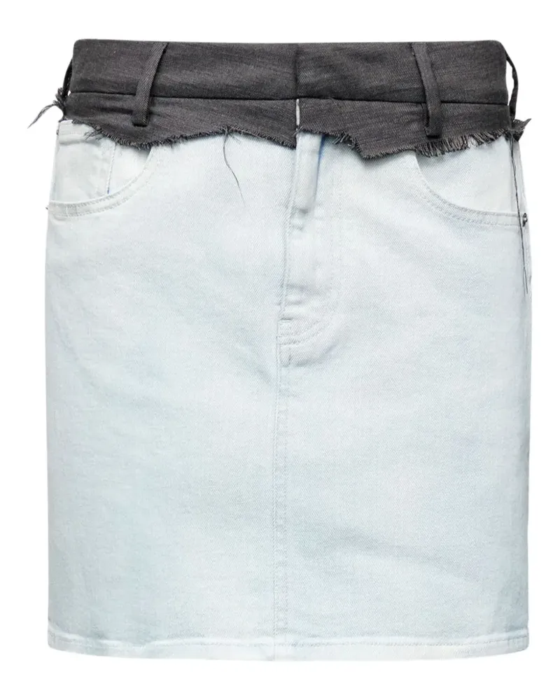 Maison Margiela Minirock mit ausgefranstem Saum - Blau Blau