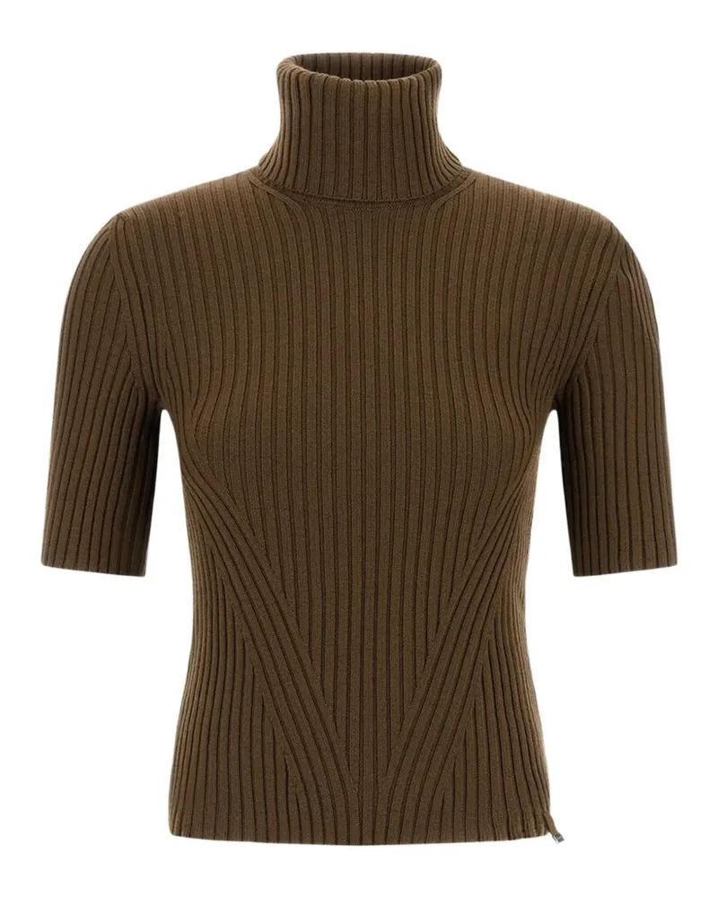 Herno Gerippter Rollkragenpullover - Grün Grün