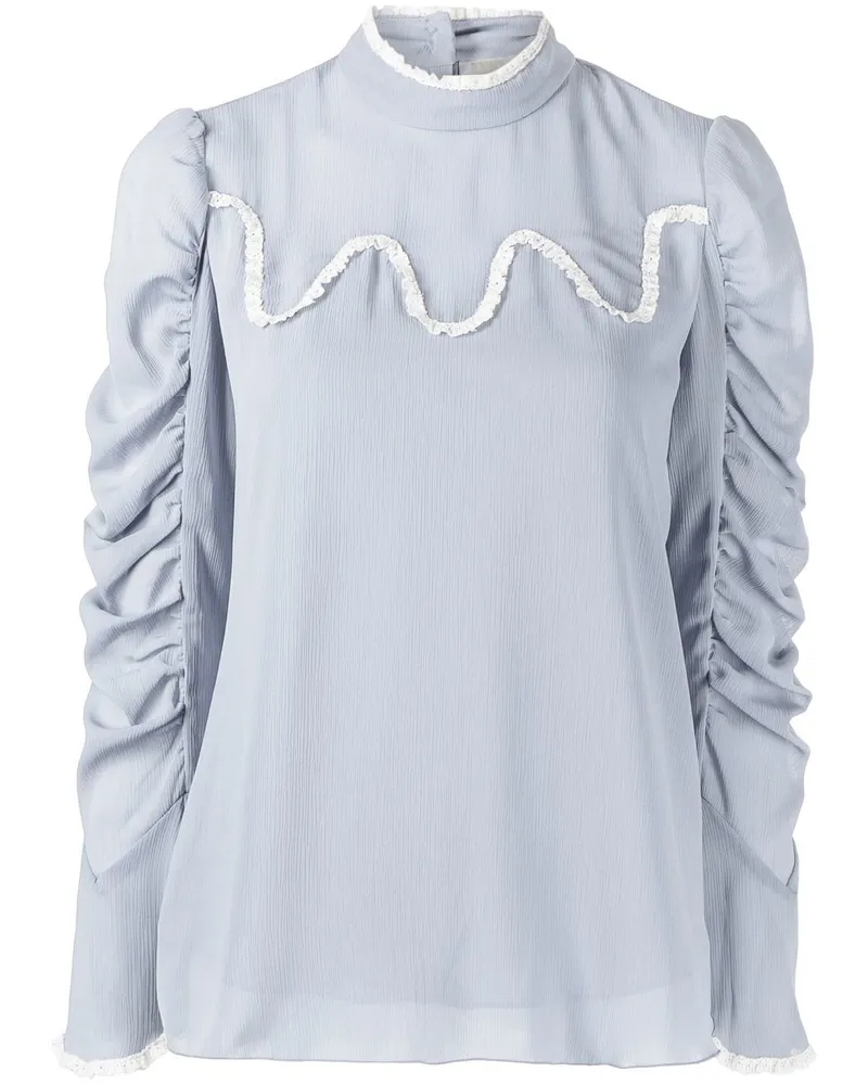 Anna Sui Gerafftes Top - Blau Blau