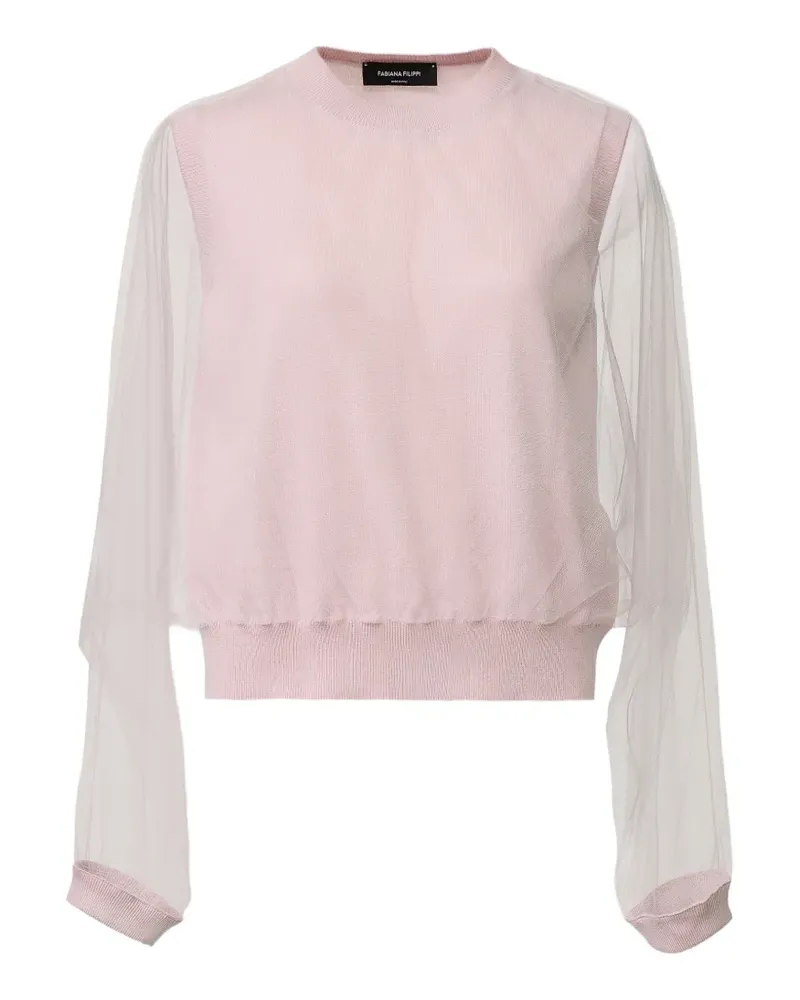 Fabiana Filippi Bluse mit semi-transparenten Ärmeln - Rosa Rosa