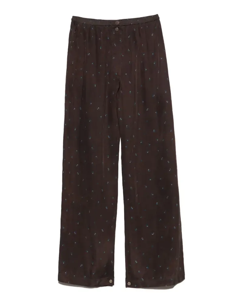 BIMBA Y LOLA Romantic Sweet Jogginghose mit Blumenprint - Braun Braun