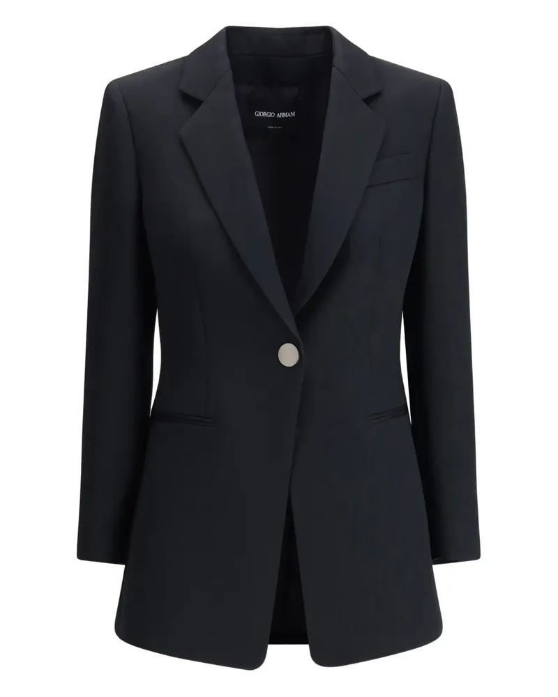 Giorgio Armani Blazer mit einem Knopf - Schwarz Schwarz