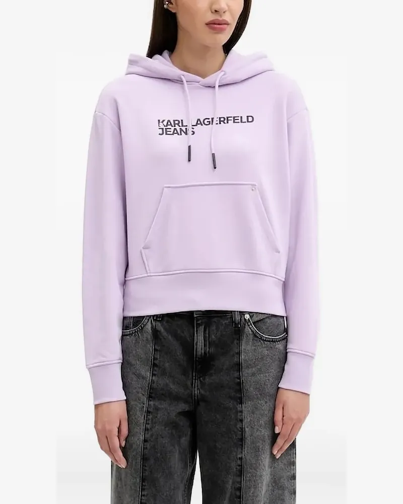 Karl Lagerfeld Hoodie mit Logo-Print - Violett Violett