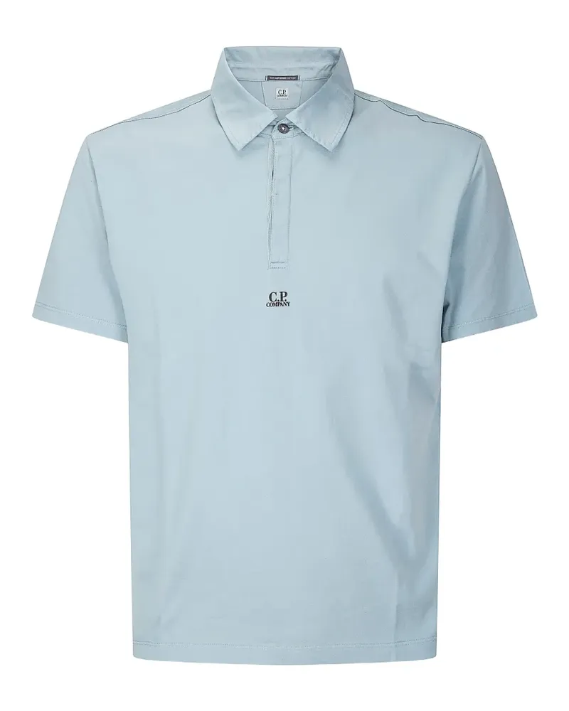C.P. Company logo-detail short-sleeve polo shirt - Blau Blau