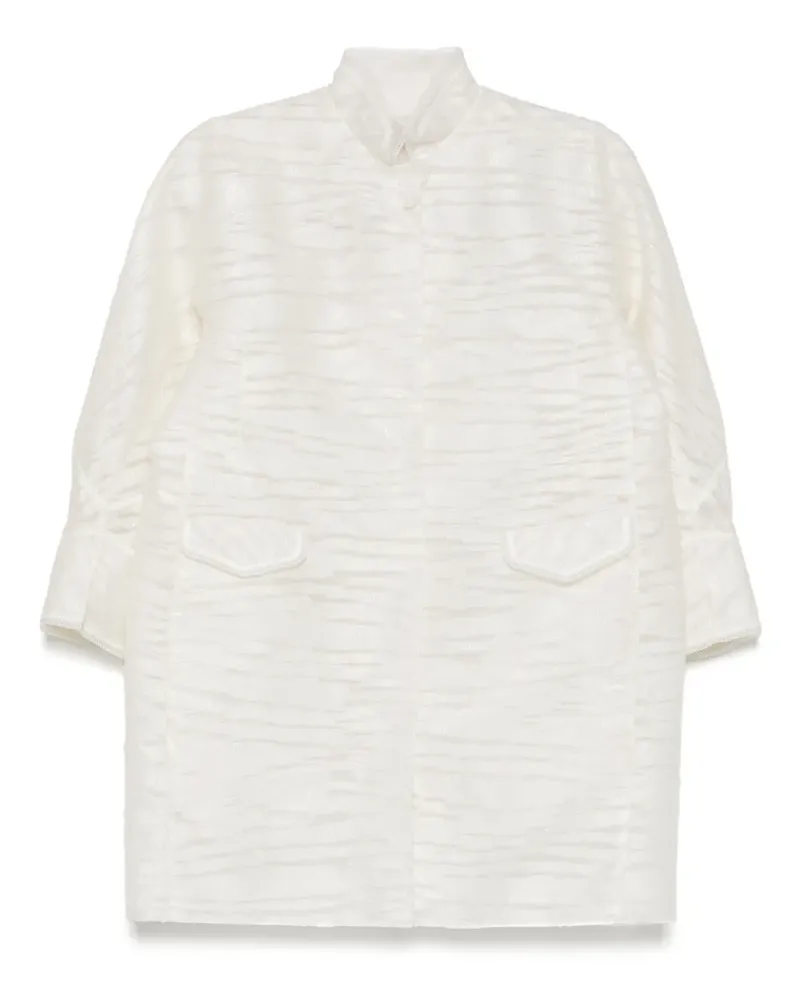 SHIATZY CHEN Jacquard-Jacke mit Mandarinkragen - Weiß Weiß