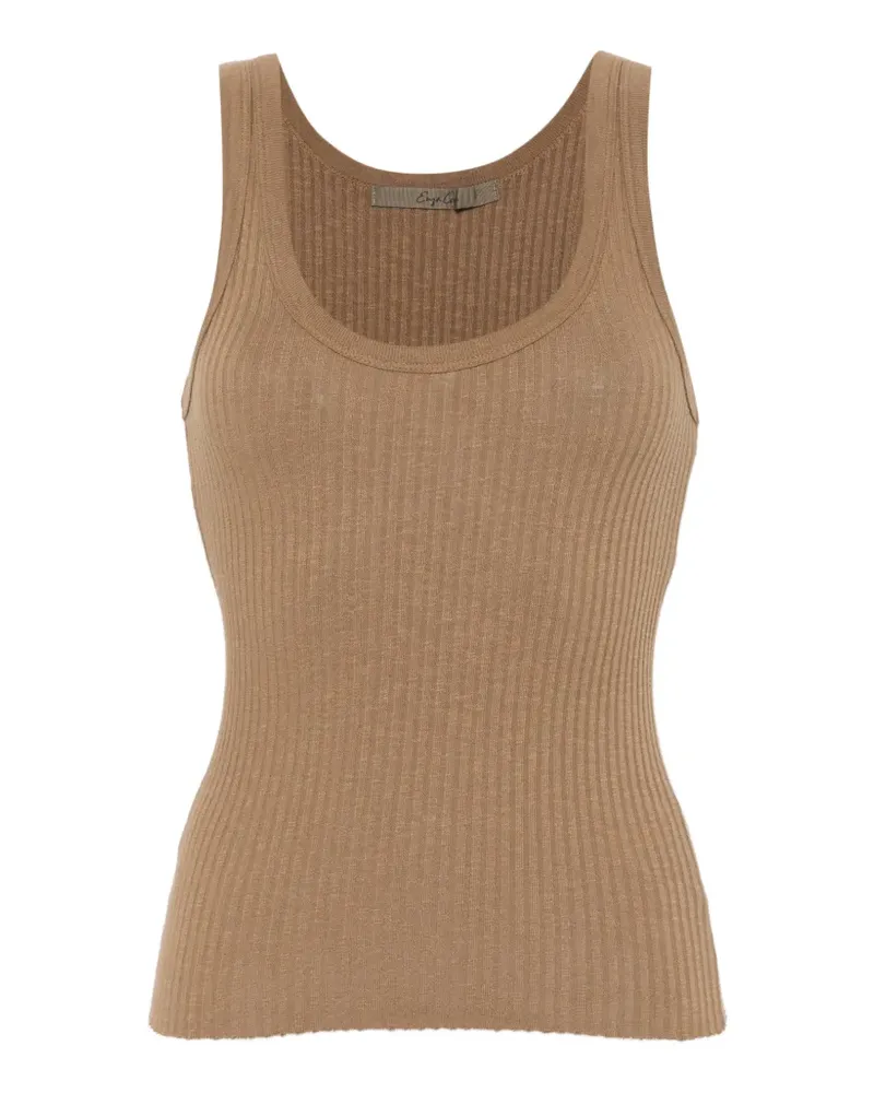 Enza Costa scoop-neck tank top - Braun Braun