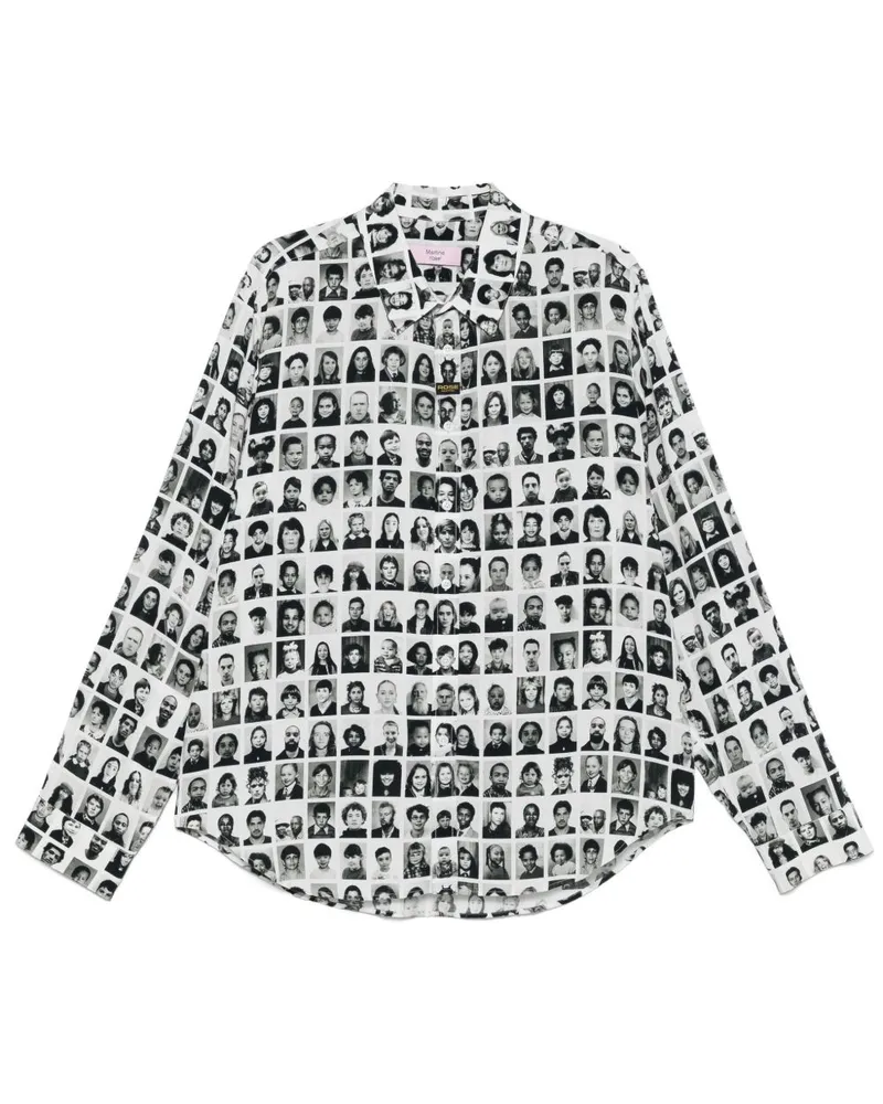 Martine Rose Hemd mit Foto-Print - Weiß Weiß