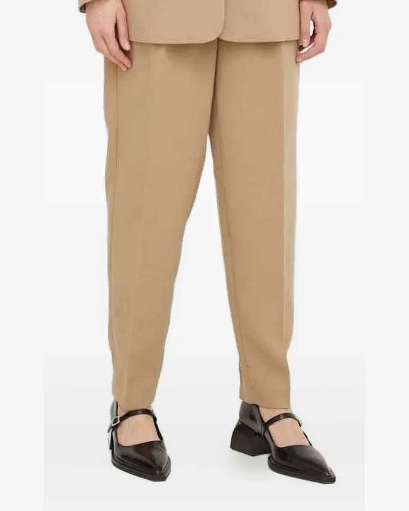 BRUUNS BAZAAR High-Waist-Hose mit Bundfalten - Nude Nude