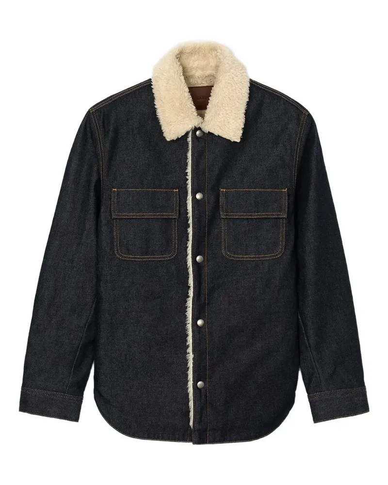 Sandro Jacke mit Shearling - Blau Blau