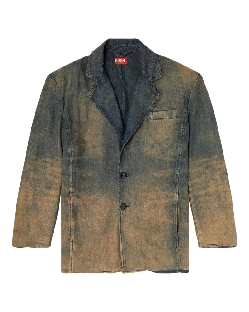 Diesel Jeanssakko im Distressed-Look - Blau Blau