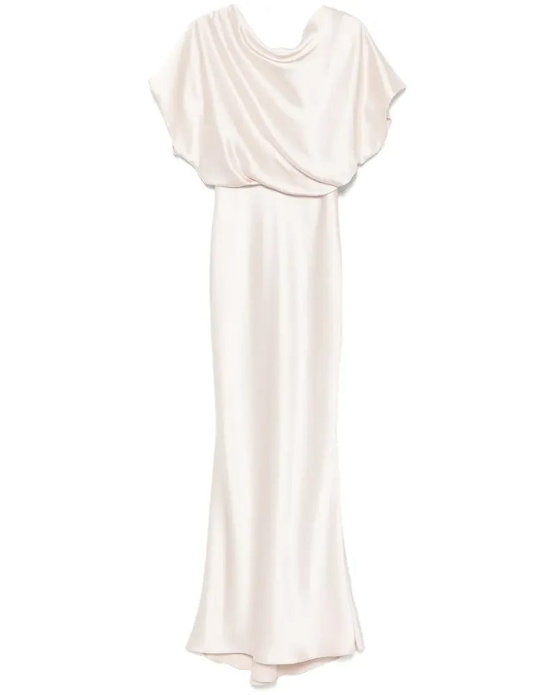 Amsale Drapiertes Abendkleid - Nude Nude