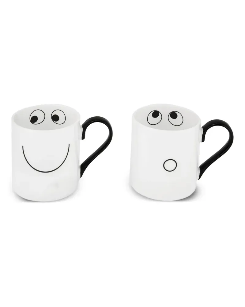 Anya Hindmarch Eyes Tassen-Set (11cm x 8,5cm x 7,5cm) - Weiß Weiß