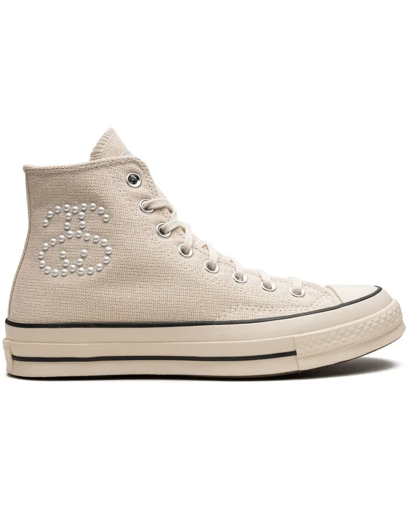 Converse x Stussy Chuck 70 High Fossil Sneakers - Nude Nude