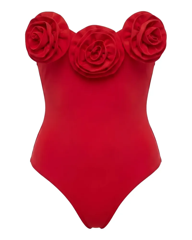 La Reveche Esra flower-appliqué swimsuit - Rot Rot