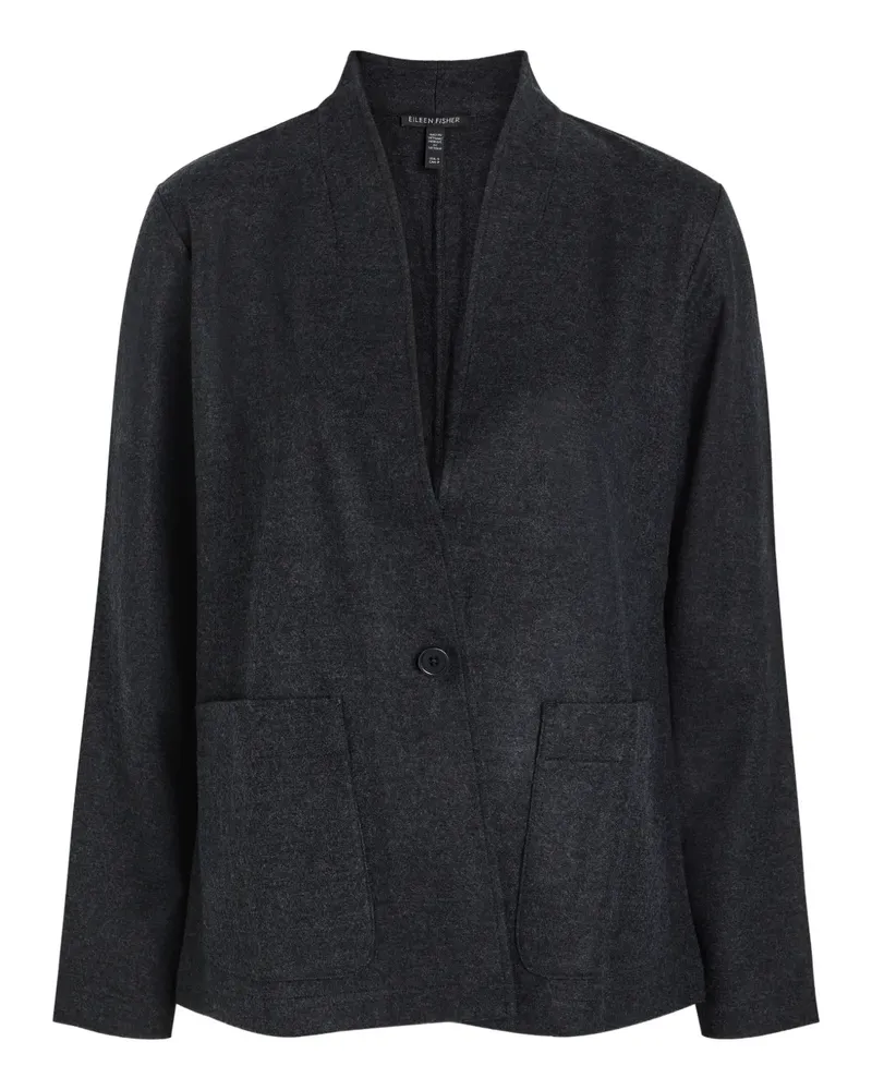 Eileen Fisher pocketed single-breasted jacket - Grau Grau