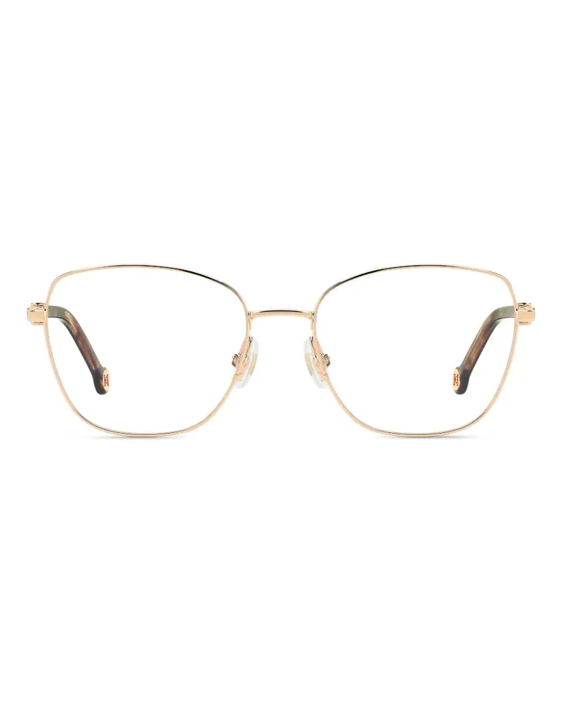 Carolina Herrera New York Brille mit geometrischem Gestell - Gold Gold