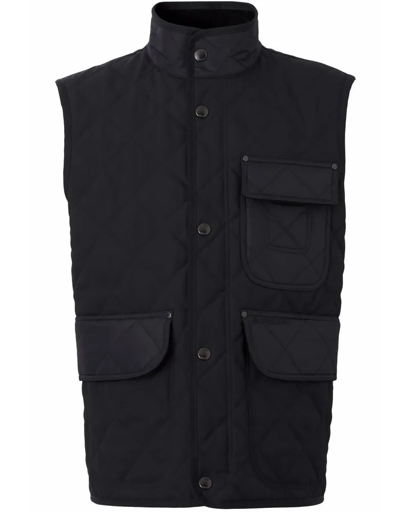 Burberry Gesteppte Weste mit Vintage-Check-Futter - Schwarz Schwarz