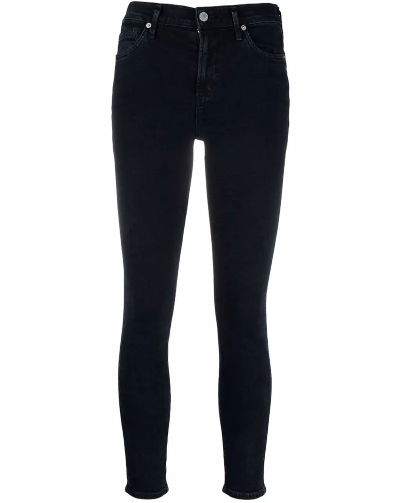 Citizens of humanity Halbhohe Cropped-Skinny-Jeans - Blau Blau
