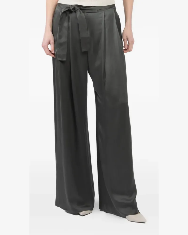 Dušan tie-waist palazzo pants - Grau Grau