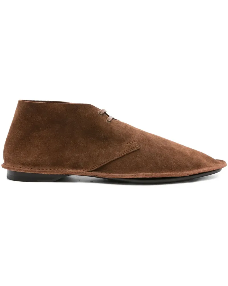 Saint Laurent Valentin Stiefel aus Wildleder - Braun Braun