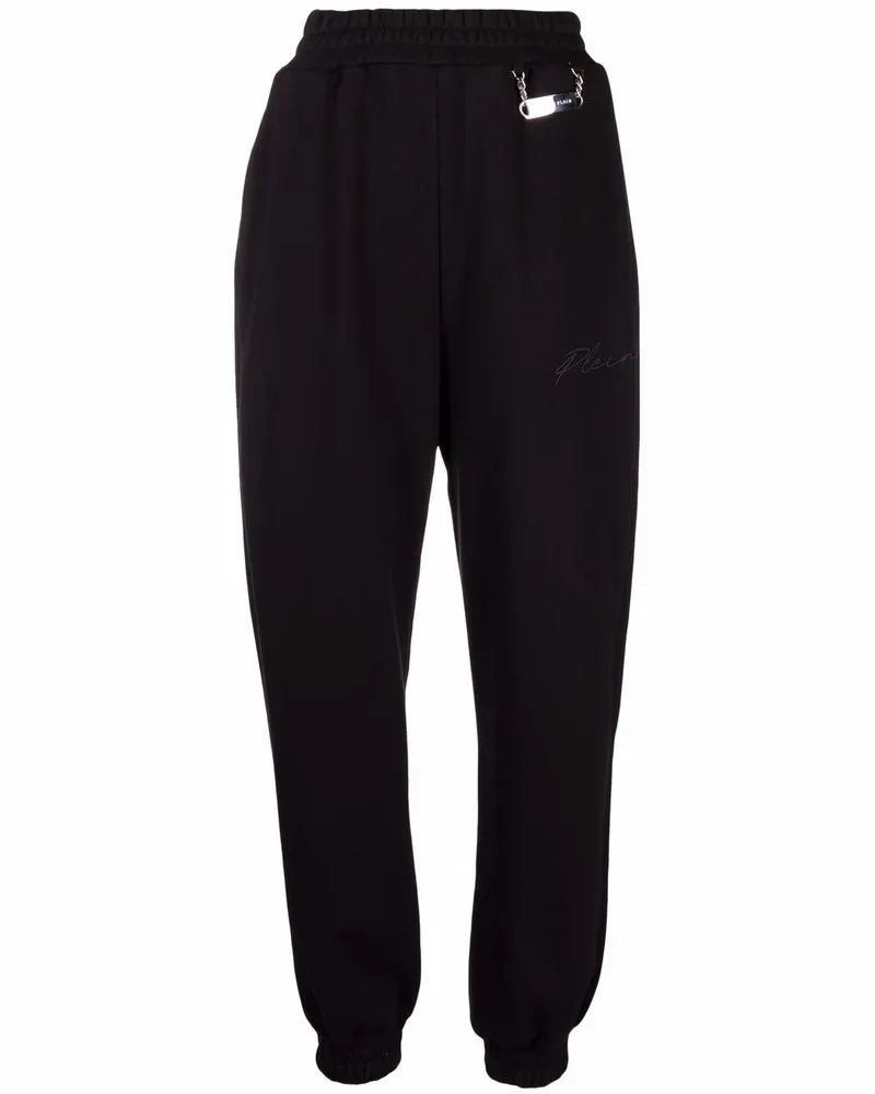 Philipp Plein Jogginghose mit Logo-Stickerei - Schwarz Schwarz