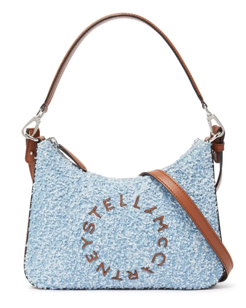 Stella McCartney Tweed-Schultertasche - Blau Blau