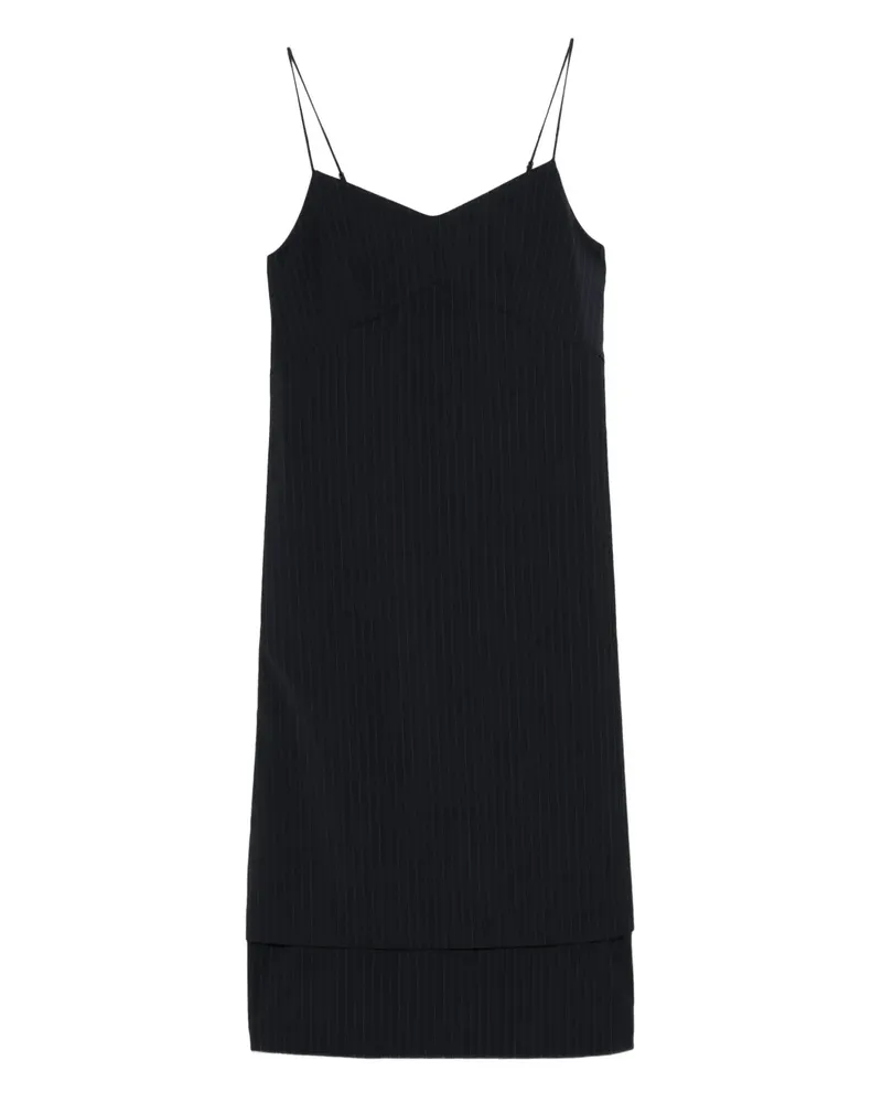 tibi Kleid mit Nadelstreifen - Blau Blau