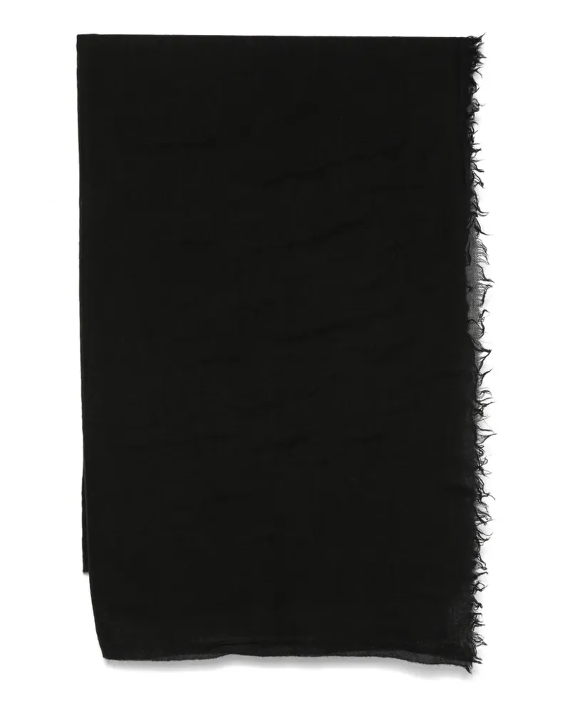 Rick Owens Ausgefranster Emily Schal - Schwarz Schwarz