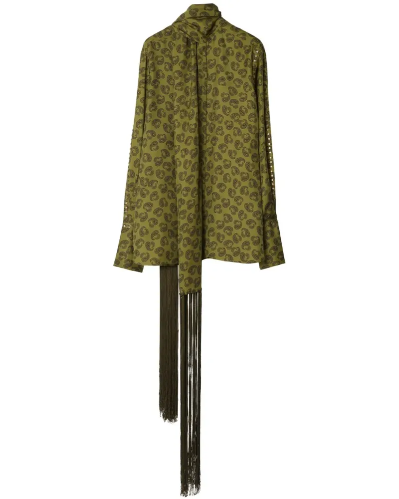 Burberry Hemd aus Seide mit Paisley-Print - Grün Grün