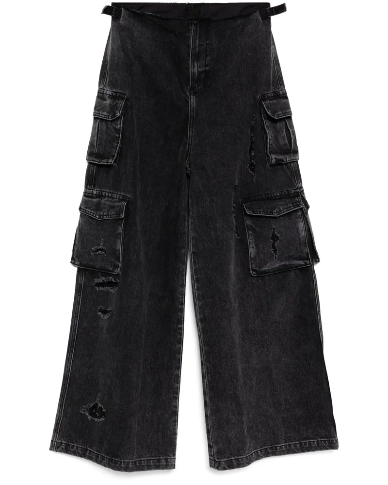 Ground Zero Cargo-Jeans - Schwarz Schwarz