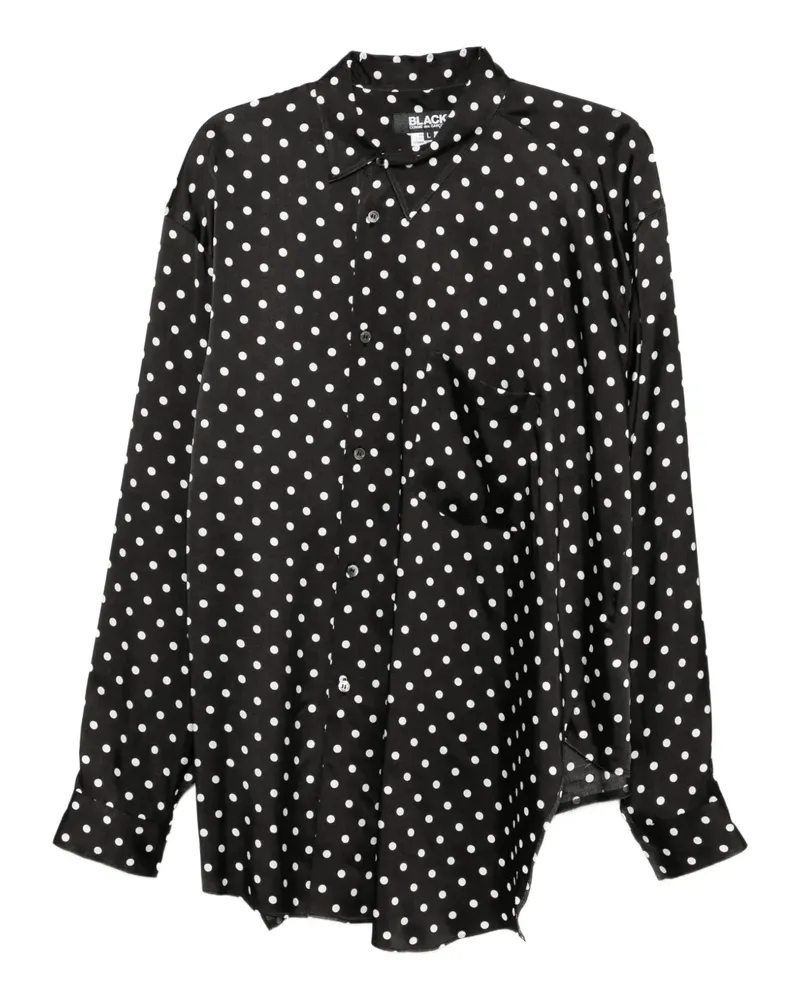 Comme des Garçons Asymmetrischer Rock mit Polka Dots - Schwarz Schwarz