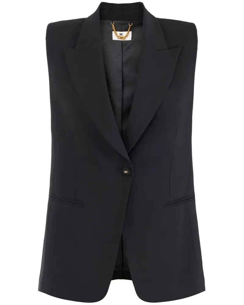 Elisabetta Franchi Ärmelloser Blazer - Schwarz Schwarz