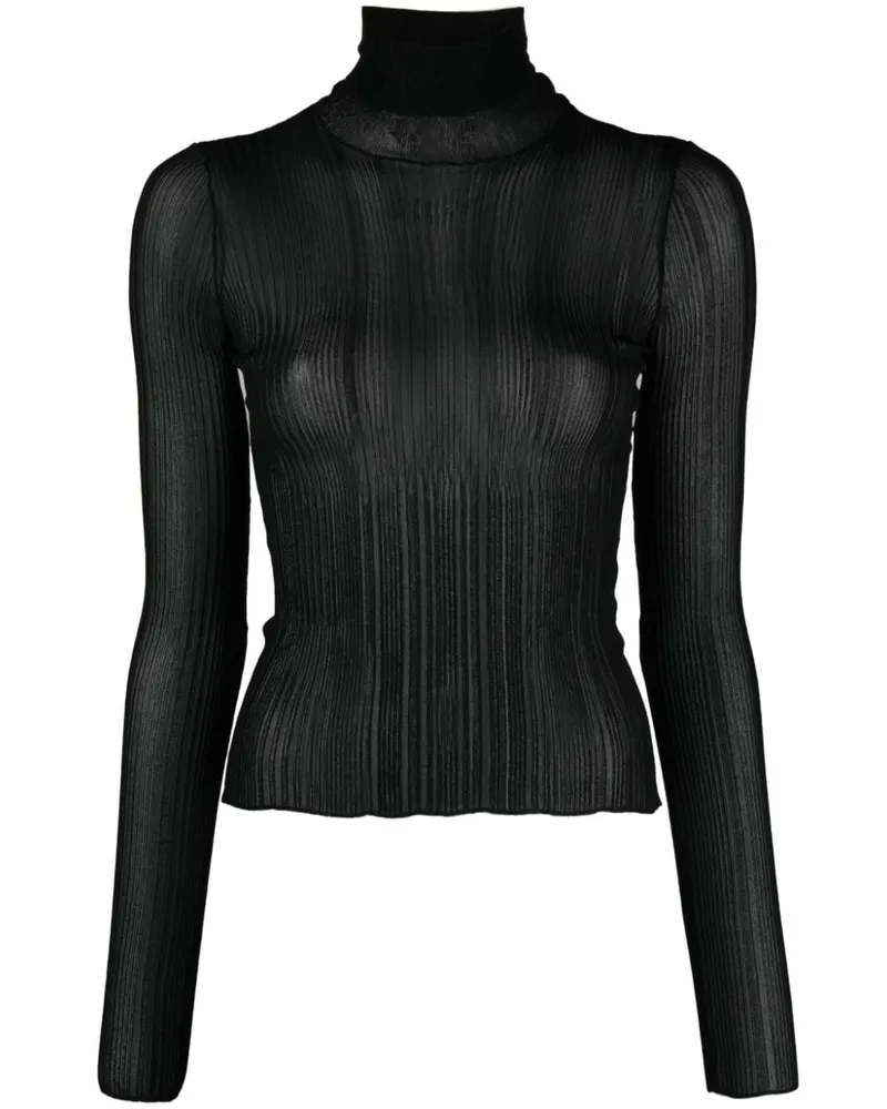 Givenchy Semi-transparentes Strickoberteil - Schwarz Schwarz