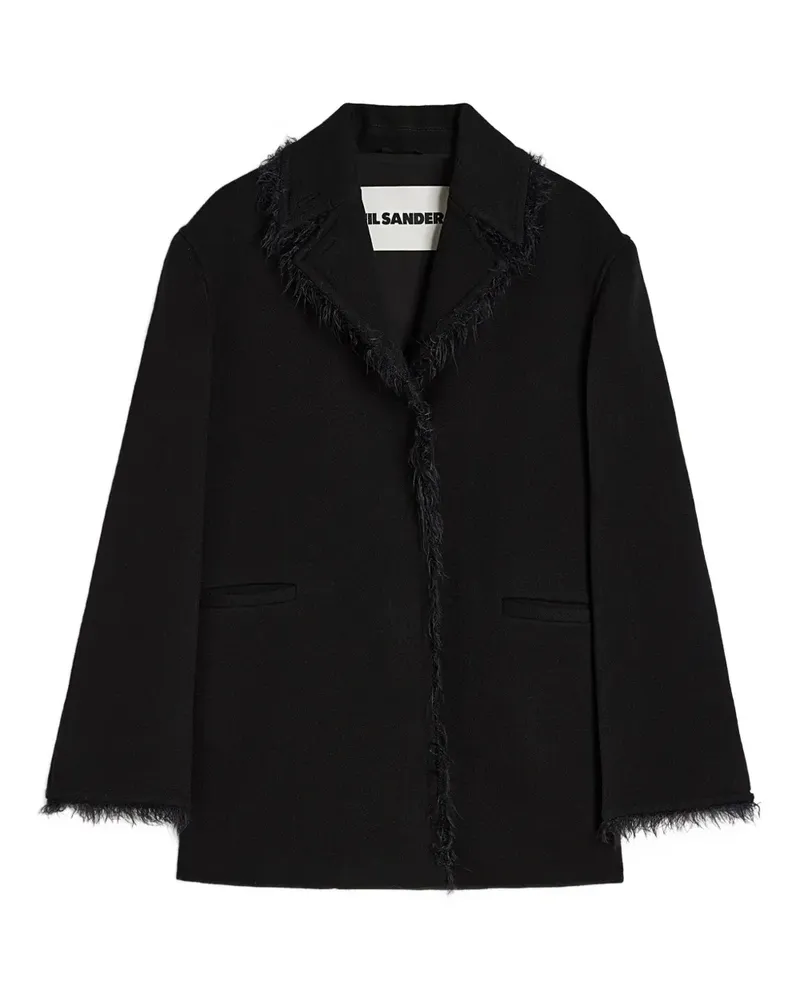 Jil Sander Jacke mit Federbesatz - Schwarz Schwarz