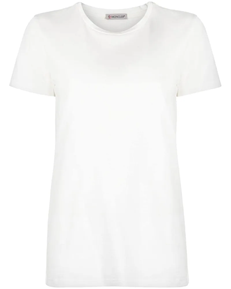 Moncler T-Shirt mit rundem Ausschnitt - Weiß Weiß