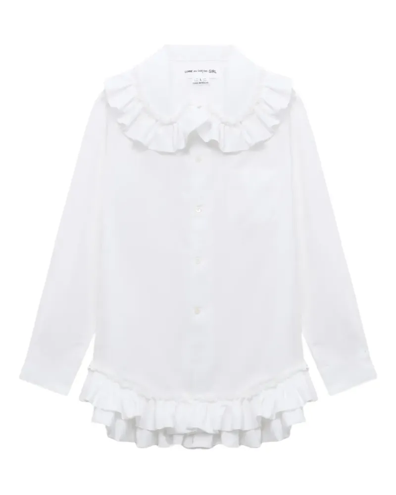 Comme des Garçons Hemd mit Volant-Kragen - Weiß Weiß