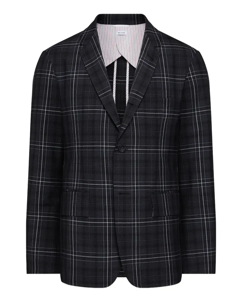 Thom Browne Sakko mit Karomuster - Schwarz Schwarz