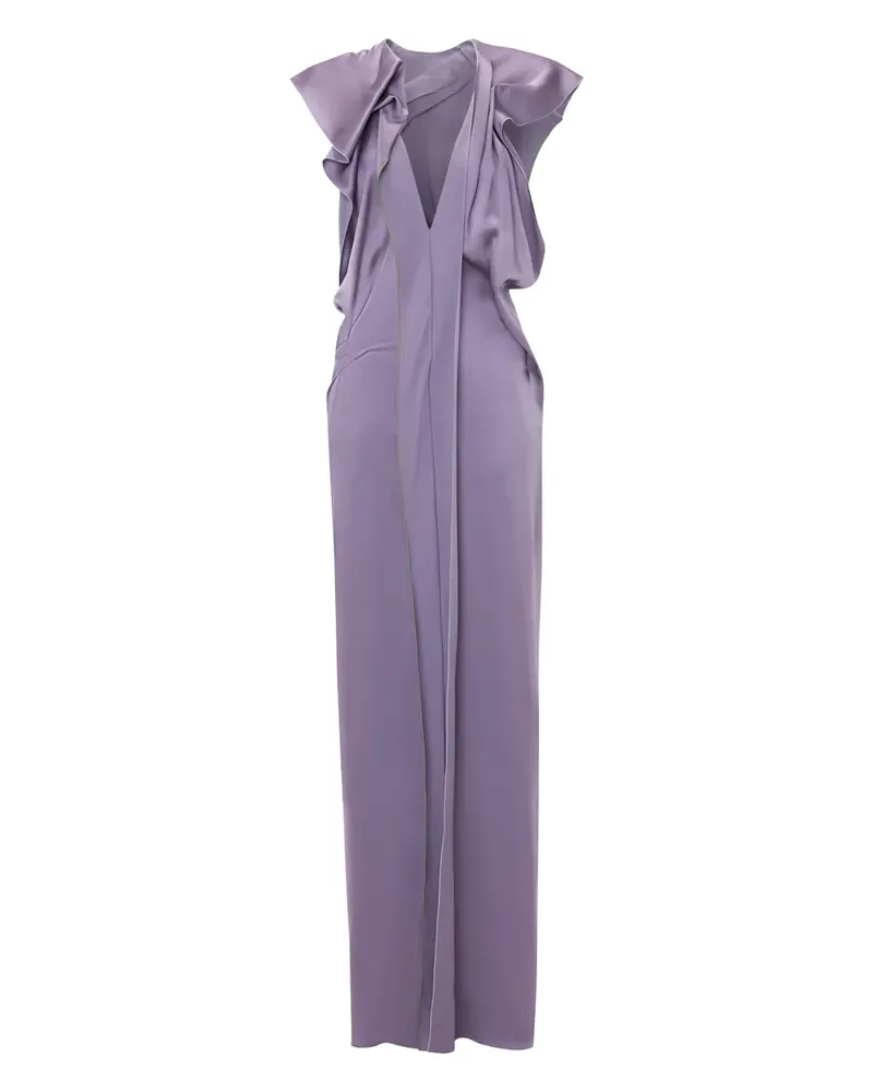 Victoria Beckham Kleid mit V-Ausschnitt - Violett Violett