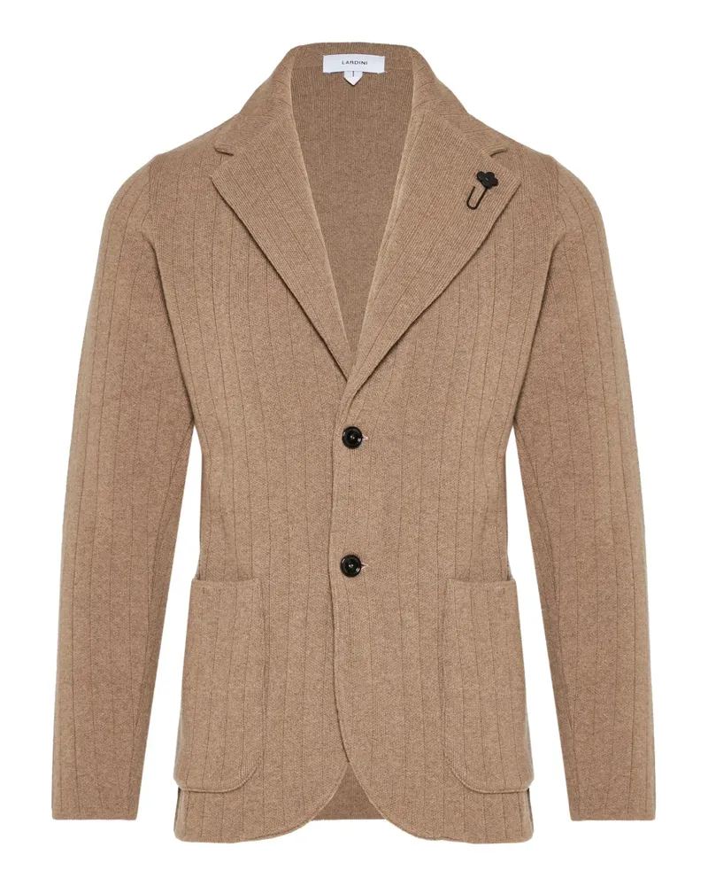 LARDINI Gerippter Blazer mit zwei Knöpfen - Nude Nude
