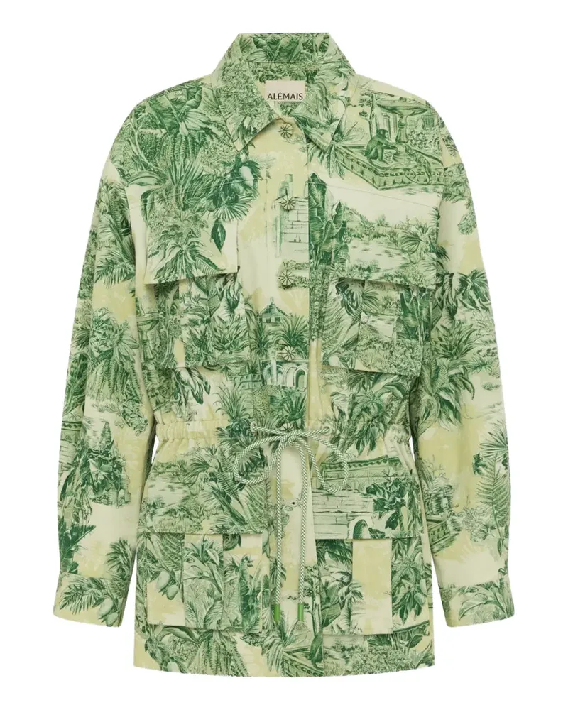 ALEMAIS Sara Jacke mit Toile de Jouy-Print - Grün Grün