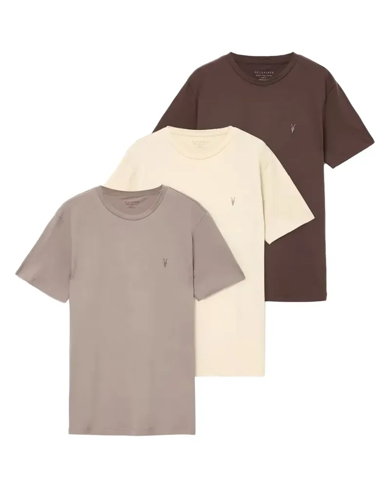 AllSaints logo T-shirt (set of three) - Nude Nude