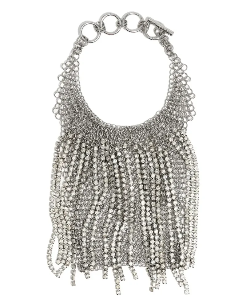 BIMBA Y LOLA crystal-embellished chain-link necklace - Silber Silber