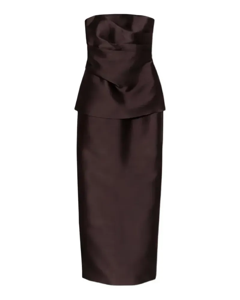 Solace London Schulterfreies The Lucille Kleid - Braun Braun