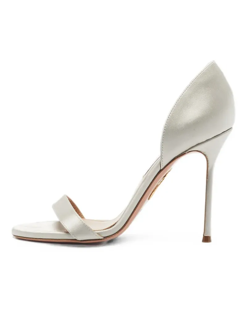 Aquazzura Uptown satin sandals - Grau Grau