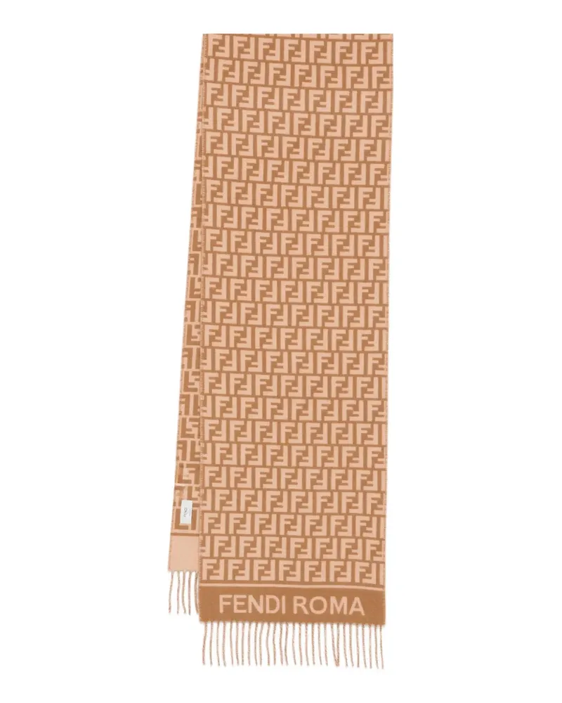 Fendi Schal mit Logo-Detail - Braun Braun