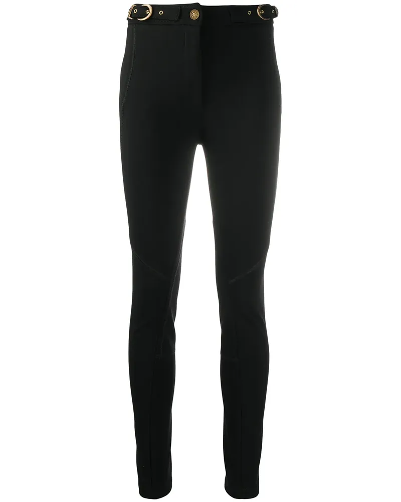 Versace Jeans Hose mit Taillengürtel - Schwarz Schwarz