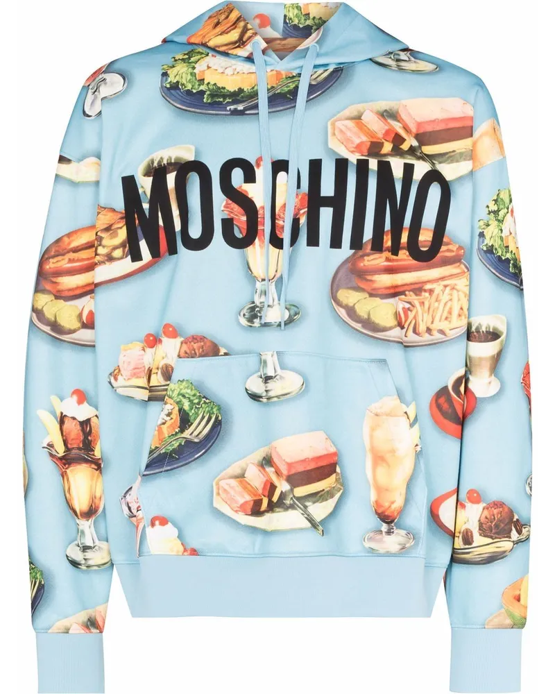 Moschino Hoodie mit Diner Group-Print - Blau Blau