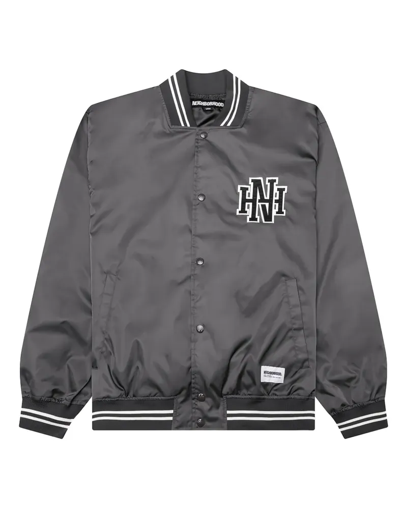 Neighborhood Baseballjacke mit Applikation - Grau Grau