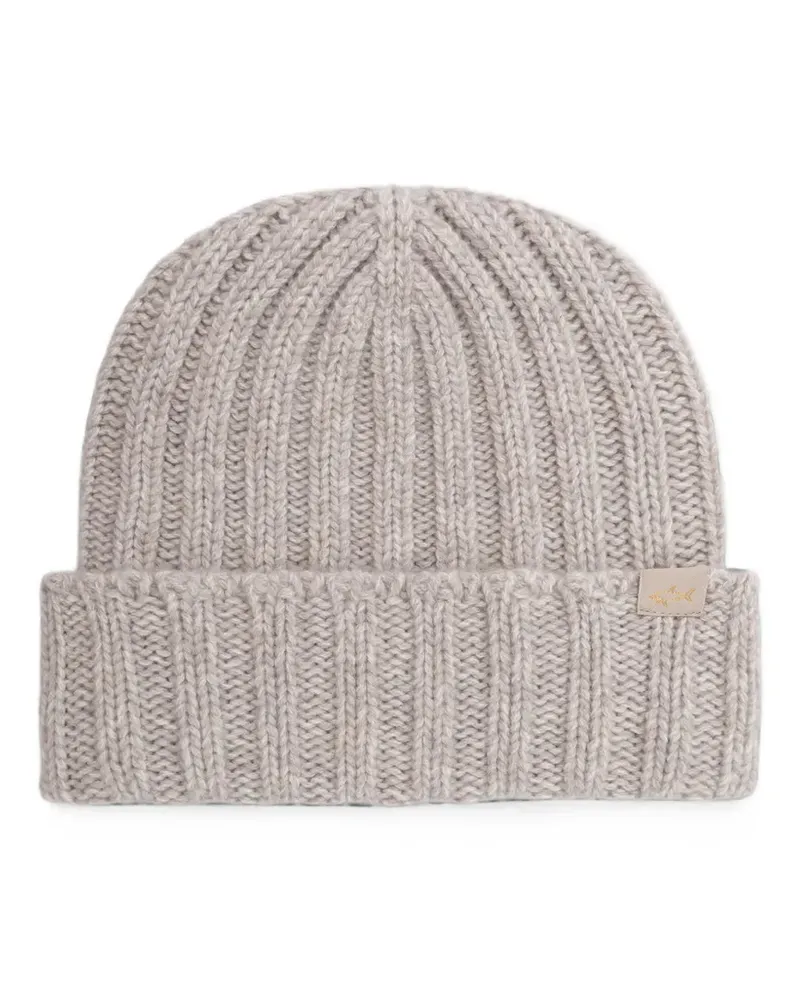 Paul & Shark ribbed-knit beanie hat - Grau Grau